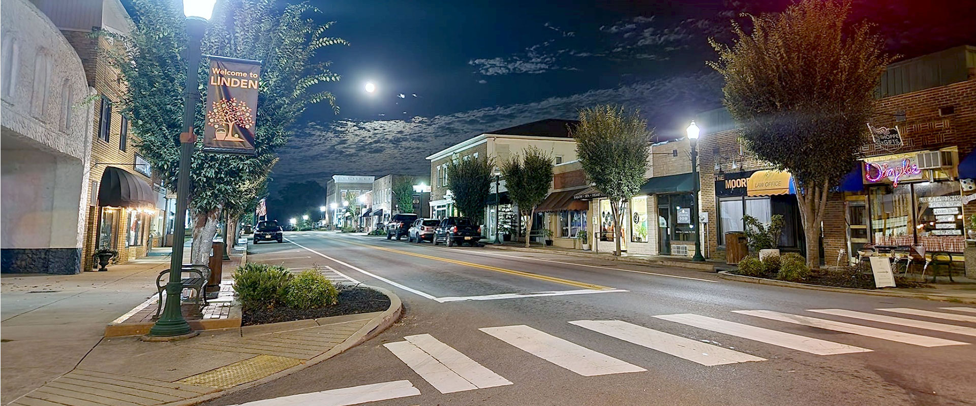 Downtown Linden at Night